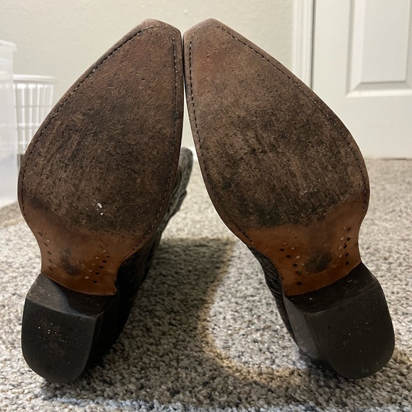 Steve Madden Distressed Leather Cowboy Boots - Picture 6 of 6